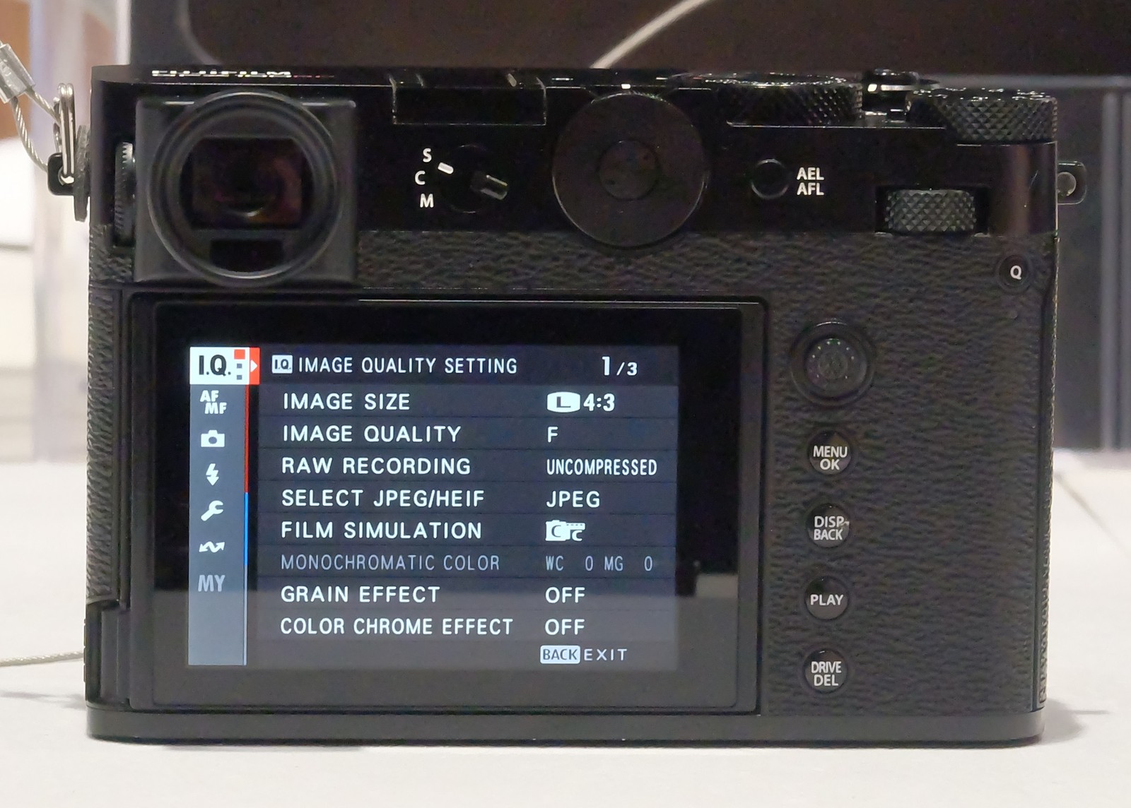 A Fujifilm GFX100RF medium format camera