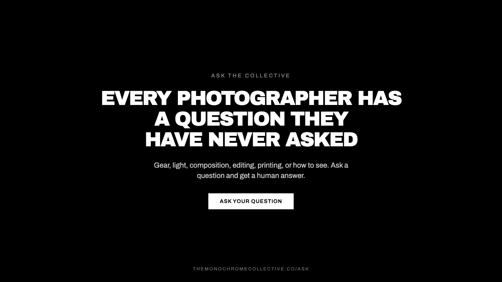 Ask The Collective, Where the Answers Come From People